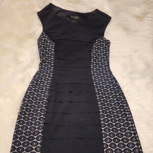 Enfocus Studio Sleeveless Sheath Dress, Navy & White, Size 4